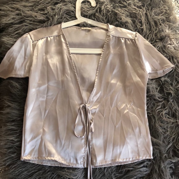 Brandy Melville Tops - Brandy Melville tie front t shirt blouse